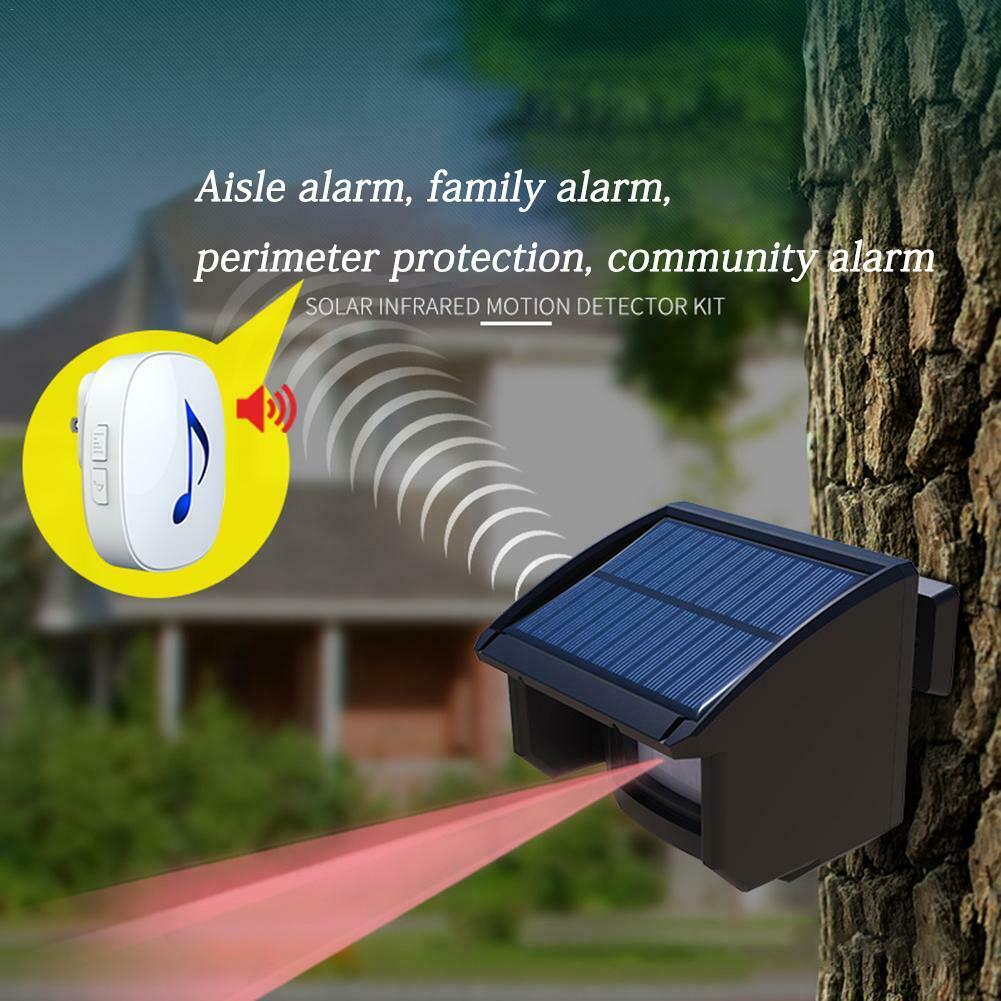 (image for) PIR detector solar power wireless outdoor motion sensor